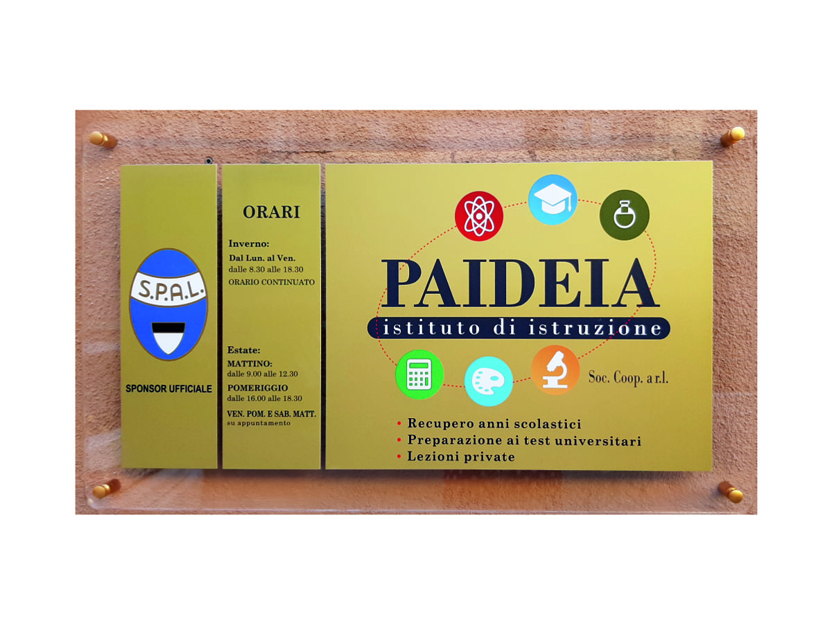 Paideia - Targhe professionali - Nuova Incisoria